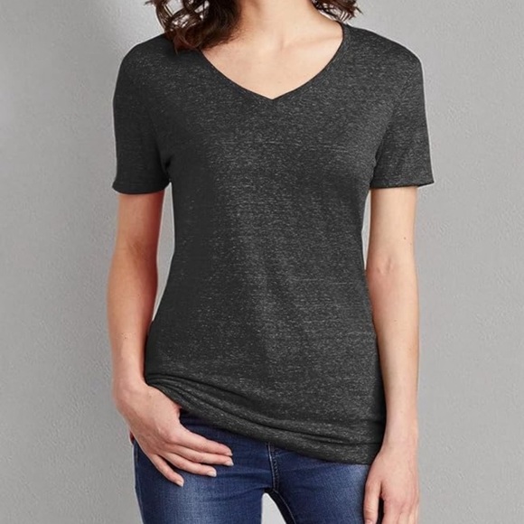 Jerzees Tops - JERZEES -Women's Snow Heather Jersey V-Neck size Medium